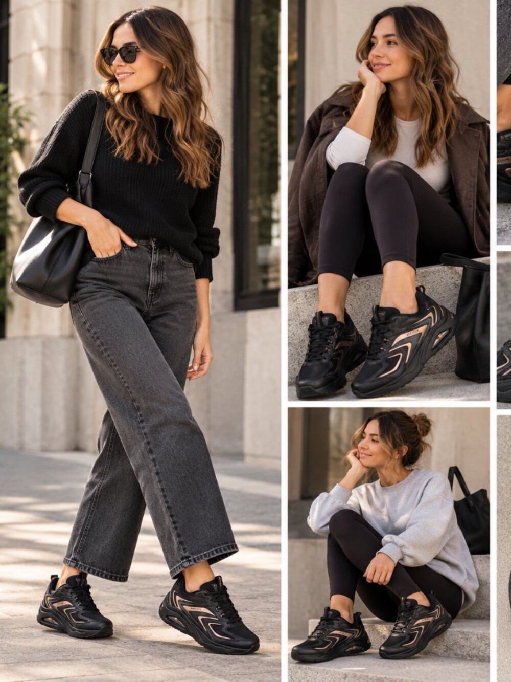 Skechers Black and Gold Sneakers